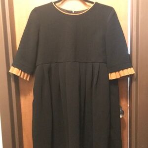 Zara Black Dress with Yellow Trim